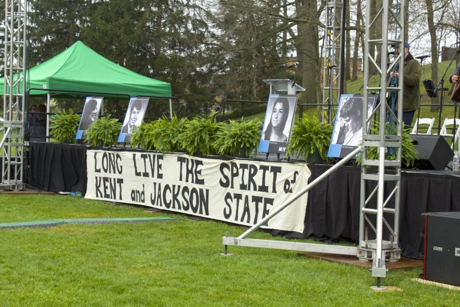 Picture from the May 4, 2022 ceremony commemorating the fifty-second anniversary of the Kent State massacre.