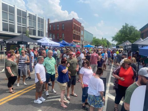 Attendees line East Main Street for the fourth annual Kent Craft Beer Fest.