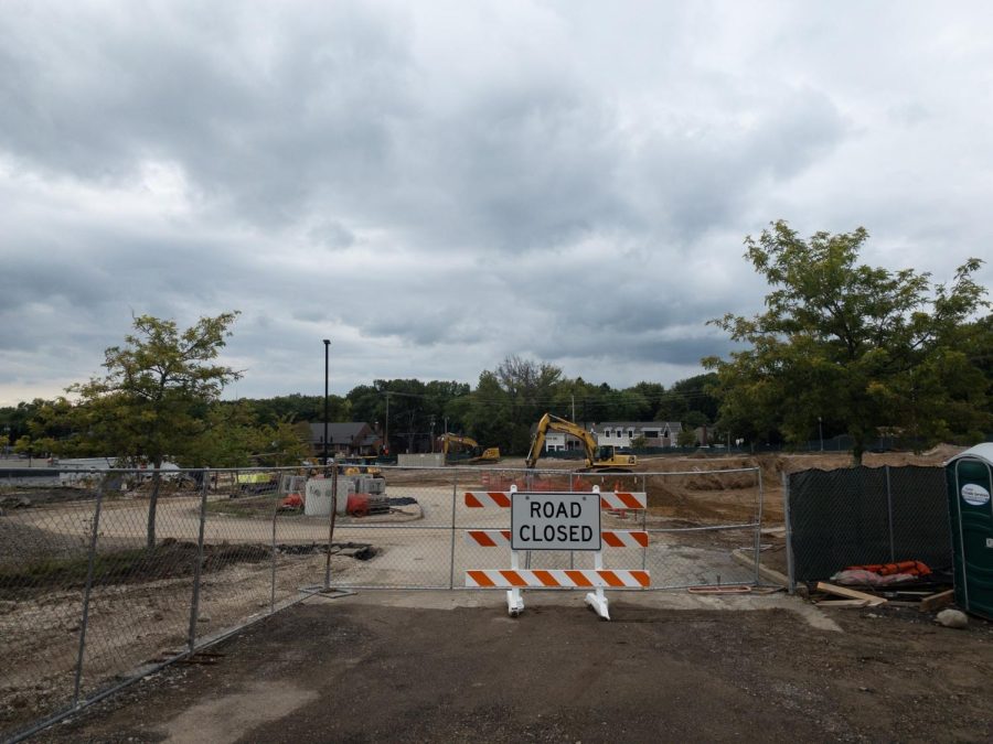 Construction site of the Ambassador Crawford College of Business and Entrepreneurship building. The Board of Trustees will need to budget more money to keep the project on schedule.