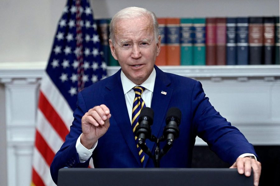 US President Joe Biden announces student loan relief on August 24 in the Roosevelt Room of the White House in Washington, DC. The Biden administration has opened the application process for Americans seeking student debt relief in a beta period starting October 14.