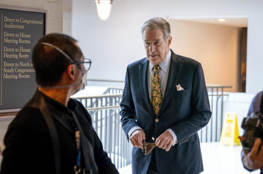 Paul Pelosi (right), the husband of House Speaker Nancy Pelosi, was attacked at the couples home in San Francisco early on October 28. Pelosi is pictured here in Washington, DC, on March 17.
