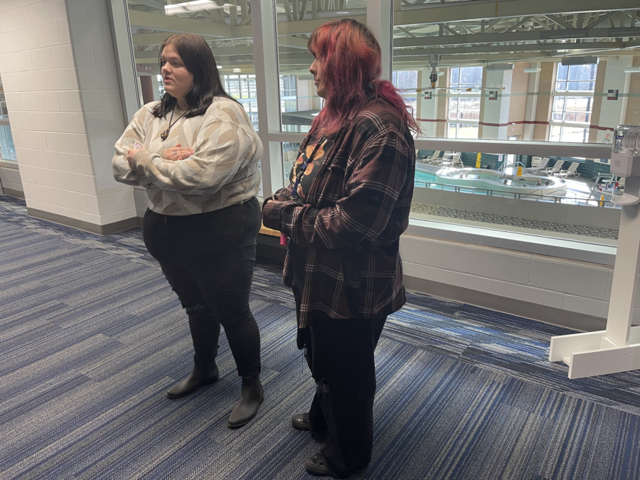 Kent State students (name) (left) and (name) (right) voted at the Recreation and Wellness Center on Nov. 8. They both had issues in mind they wanted to vote for and did research beforehand.
