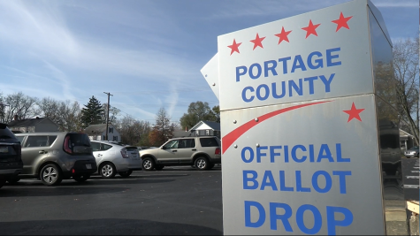 Ballot drop box outside the Portage County Board of Elections in Ravenna. 