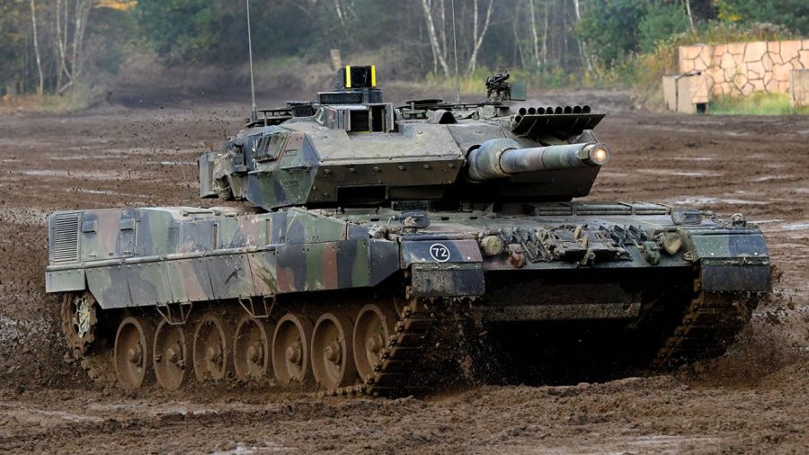 A Leopard 2 A7 main battle tank is seen at a military training area in Munster, northern Germany (file photo).
Patrik Stollarz/AFP/Getty Images