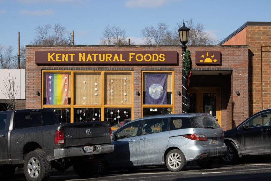 The front of the Kent Natural Foods store found in downtown Kent, taken on Jan. 31, 2023.