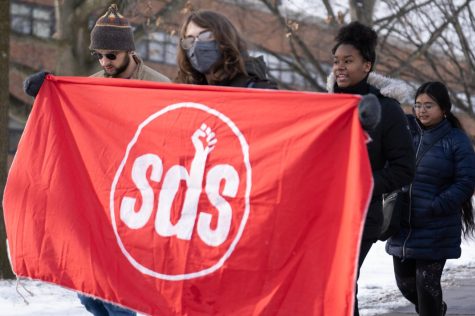 Members of SDS march for justice in memory of Tyre Nichols, Keenan Anderson and Manny Paez on Feb. 3, 2023.