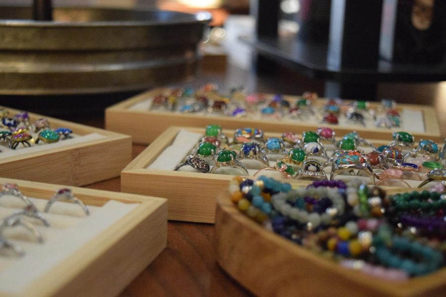 Tiger Rae Boutique, which opened on Jan. 26, has rings, bracelets and crystals on display as you walk in the door.