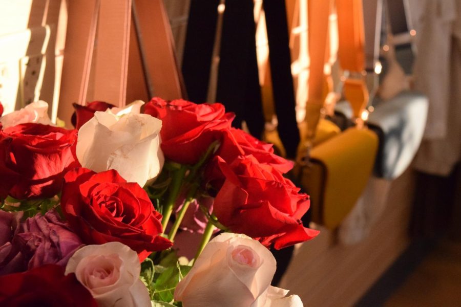 Fresh roses sit in the Tiger Rae Boutique located in Acorn Alley on Feb. 1, 2023.