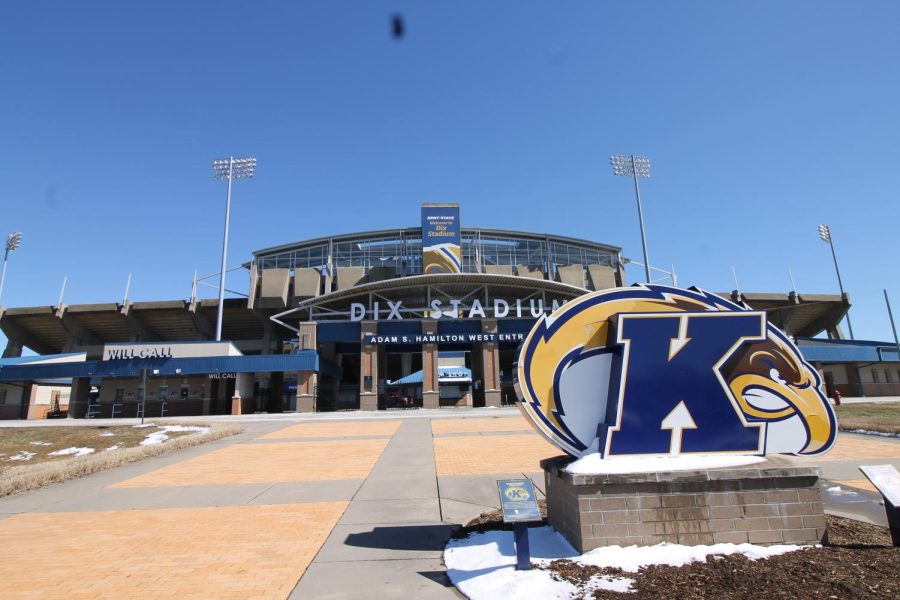Kent States football team, along with the womens lacrosse and soccer programs, competes at Dix Stadium. The stadium is located at 2213 Summit St. in Kent. 