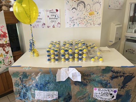The Child Development Center had a table of cupcakes to celebrate their 50th anniversary.