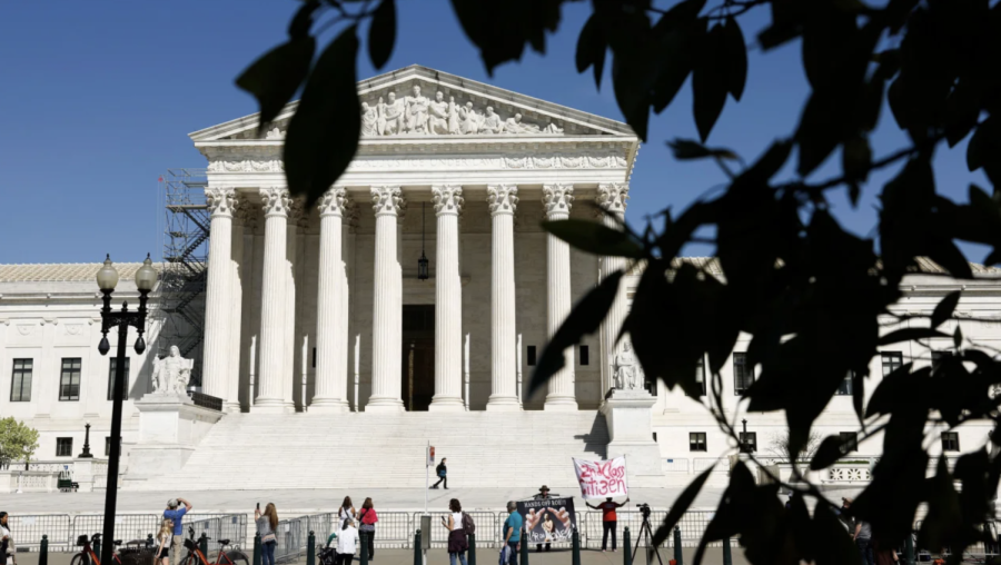 People visit the front of the Supreme Court Building on April 19, 2023, in Washington, DC.
Anna Moneymaker/Getty Images