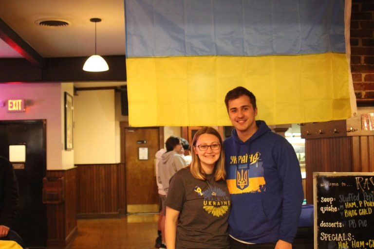 Lydia Lisowsky and her cousin Paul, both with Ukrainian roots. (Courtesy of Lydia Lisowsky)