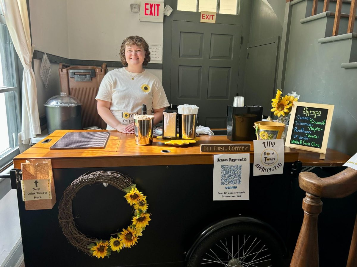 Audrey Ernst at the launch party of her business, Hometown Coffee & Pastry, on July 9, 2023.