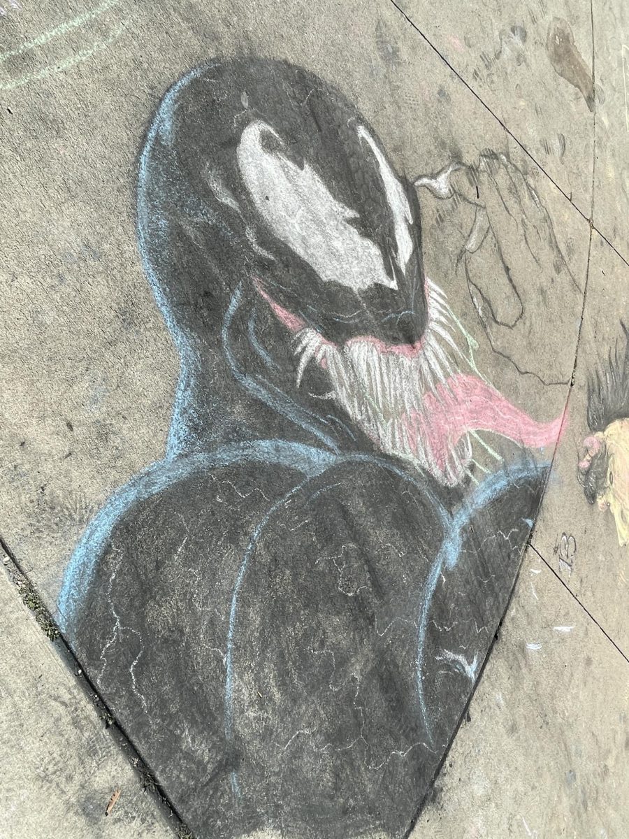 Kent Navs held a chalk art competition outside of Tri Towers, this is submission number 25 