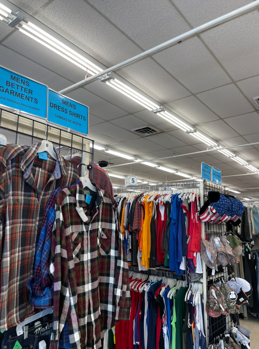 Racks+of+clothes+and+apparel+at+Village+Discount+Outlet+located+in+Cuyahoga+Falls%2C+Ohio%2C+on+Aug.+24%2C+2023.