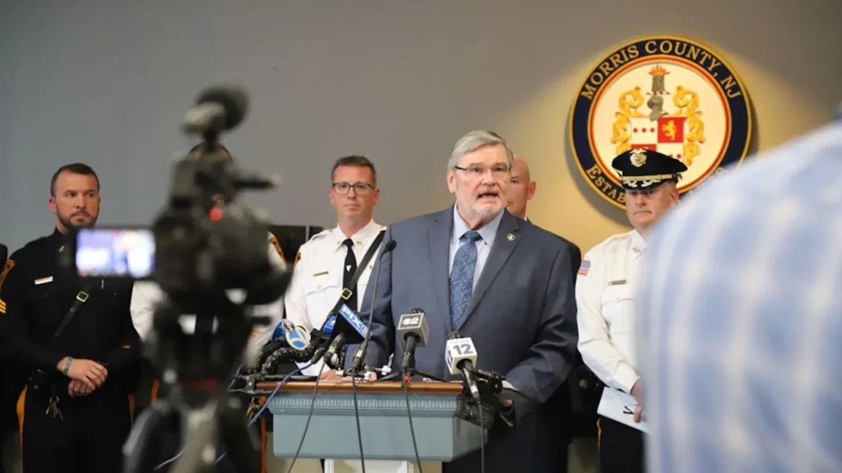 Morris County prosecutor Robert J. Carroll speaks at a news conference about Baby Mary on September 7, 2023. (Morris County Prosecutors Office)
