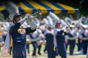 Kent States marching band performs its The Wizard of Oz themed show at the home opener for Kent State Football on Sept. 16, 2023.