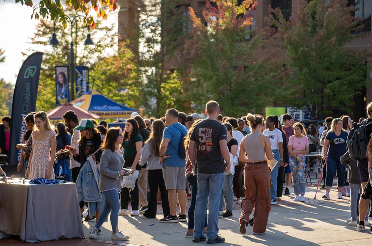 Students gather for Black Squirrel Festival on September 29, 2023.
