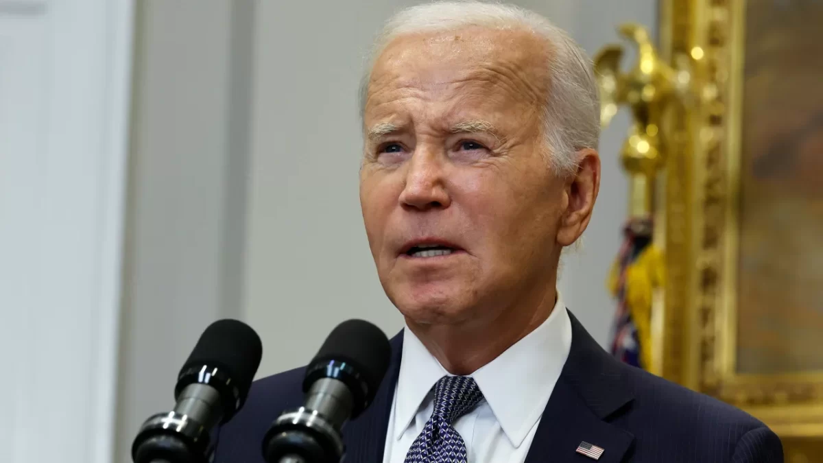 President Joe Biden announces new actions to protect borrowers after the Supreme Court struck down his student loan forgiveness plan in a speech at the White House on June 30, 2023.