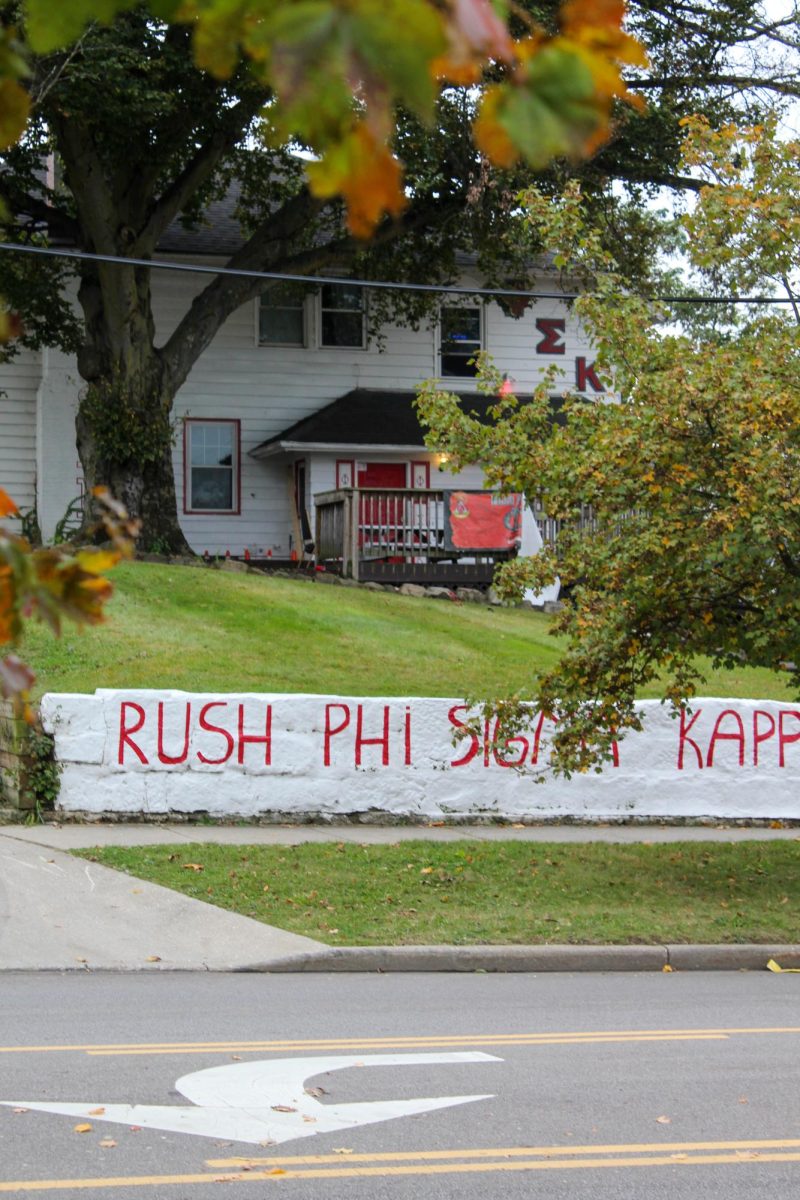 The Phi Sigma Kappa house is one of the many stops on the Kent Ghost Walk on Oct. 13, 2023.