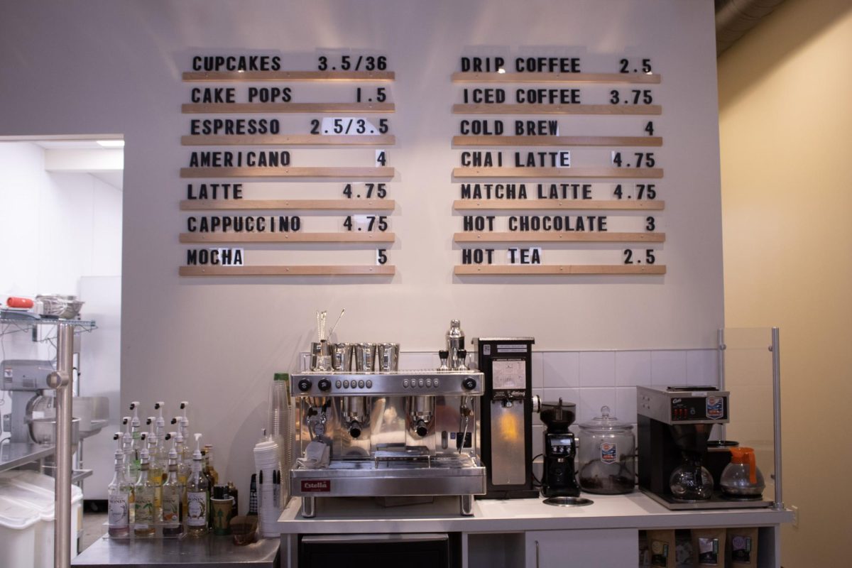 Menu and Prices of Roccos Cupcake Café on Oct. 15, 2023.