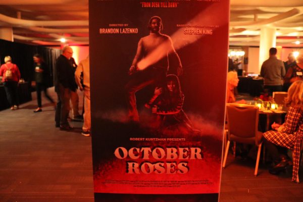 A poster from the October Roses premier on October, Friday the 13th, 2023.
