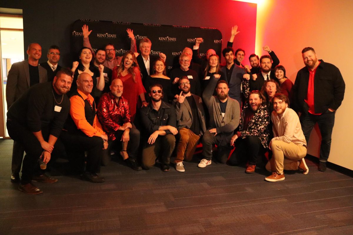 Cast and crew of the production pose during the October Roses at its premiere on Friday the 13th, October 2023.