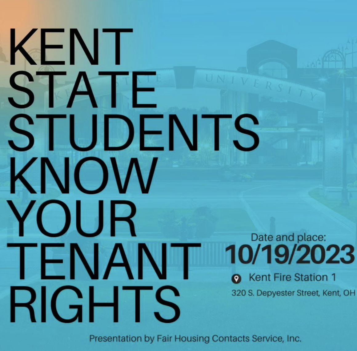 Fair House Contact Services Inc. informs students on Ohio Revised Code of tenant rights