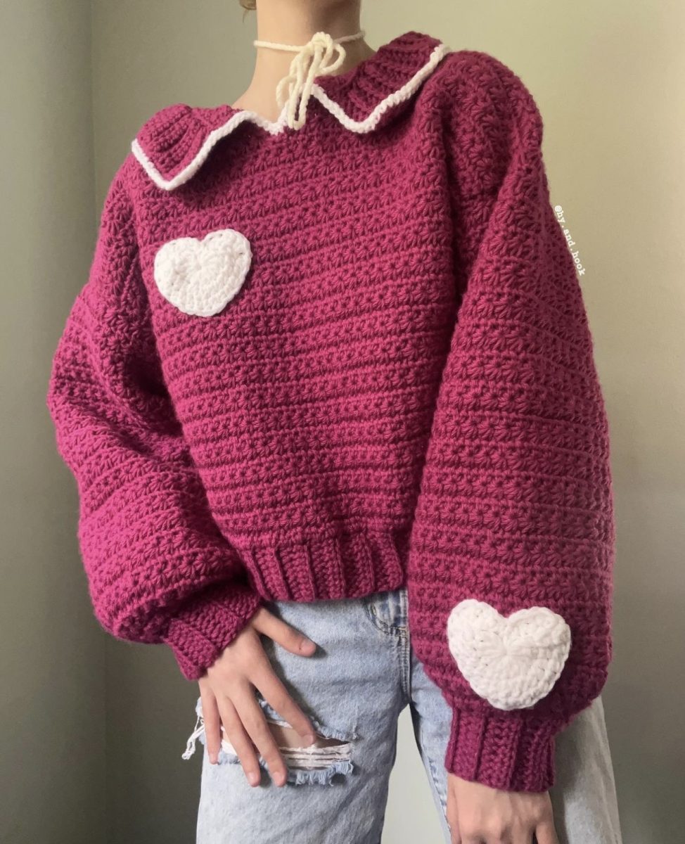 The “Valentine Sweater” by HyAndHook owner Kaitlyn Phillips.