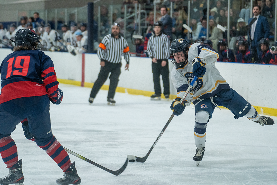 Kent State hockey battles Duquesne and goes into overtime on Nov. 18, 2023. 
