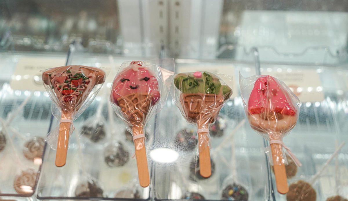 Various holiday cake pops for sale at Daisy Pops on January 31, 2024.