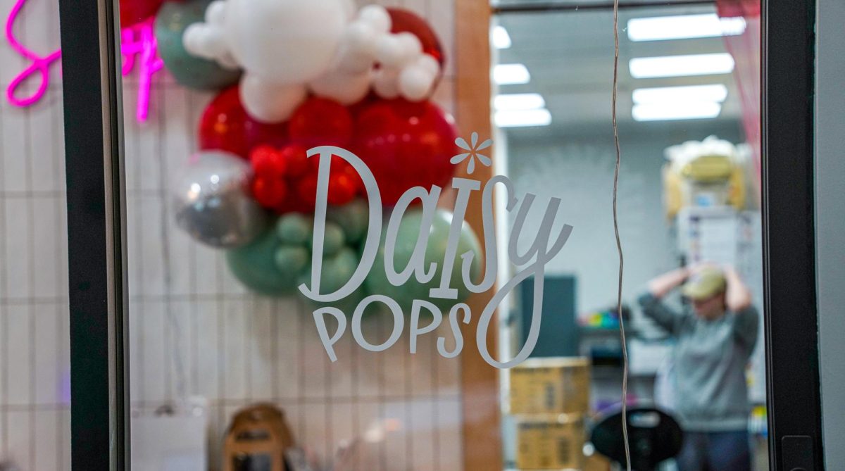 Daisy Pops Logo on the store front on January 31, 2024.