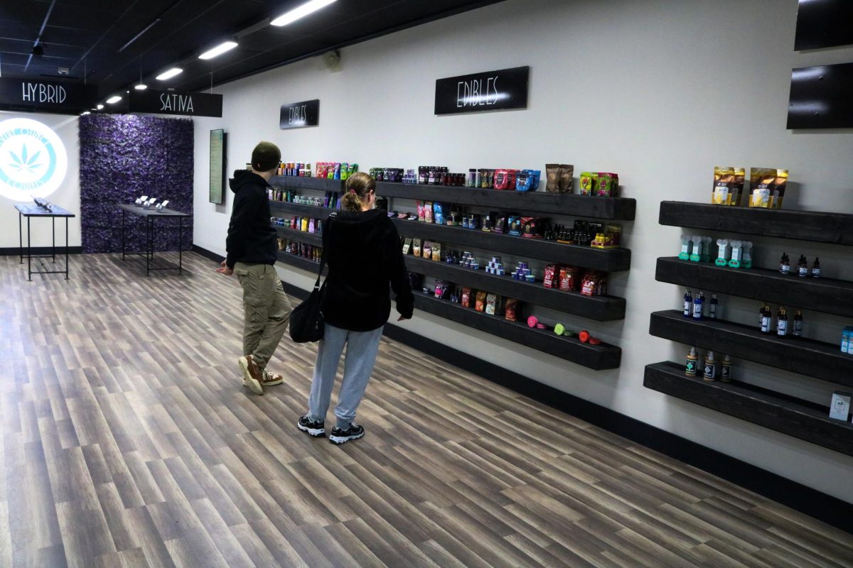 Customers shop for CBD products at Kents new hemp shop on Jan. 27, 2024.