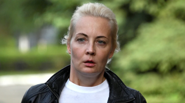 Yulia Navalnaya, the widow of Russian opposition leader Alexey Navalny, is seen in a file photograph from August 2020. 