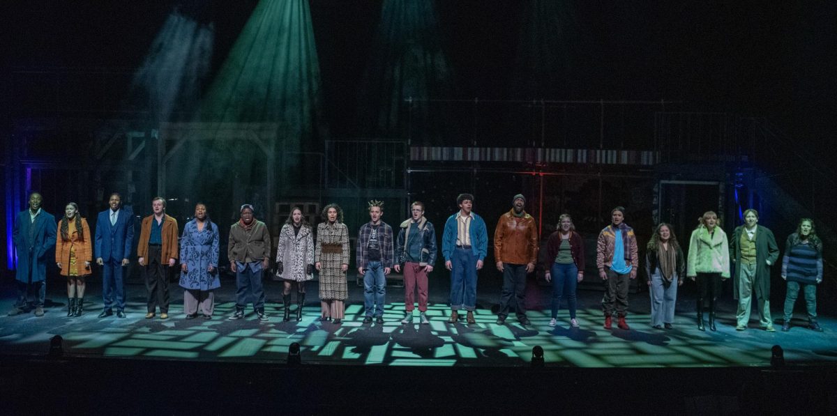 “525,600 minutes, how do you measure a year in the life?” The cast of Rent gathers to sing the shows signature song “Seasons of Love” and seeks an answer to that question. Rent will run until Feb. 25, 2024, at E. Turner Stump Theatre in the Center for the Performing Arts. 