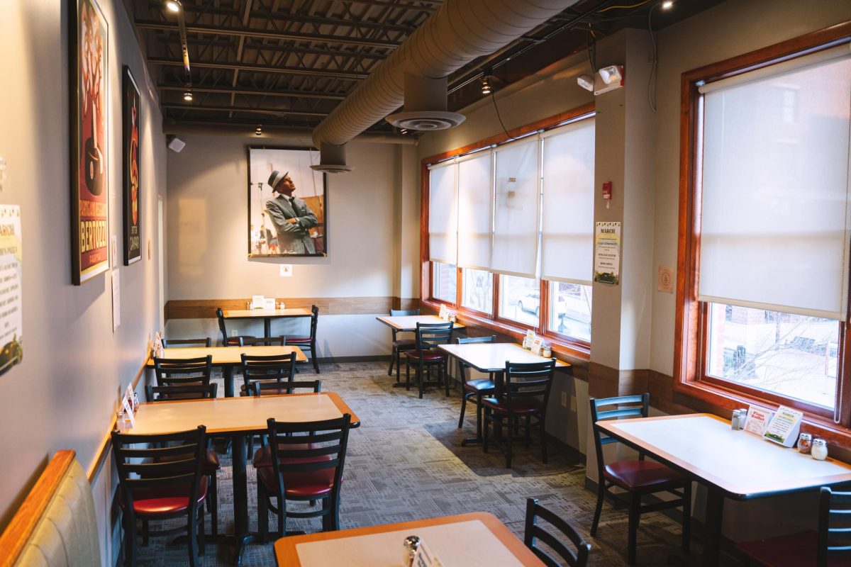 Bellerias offers space inside for costumers to sit and enjoy meals at the pizza and Italian restaurant located right in Acorn Alley at 135 E Erie St.