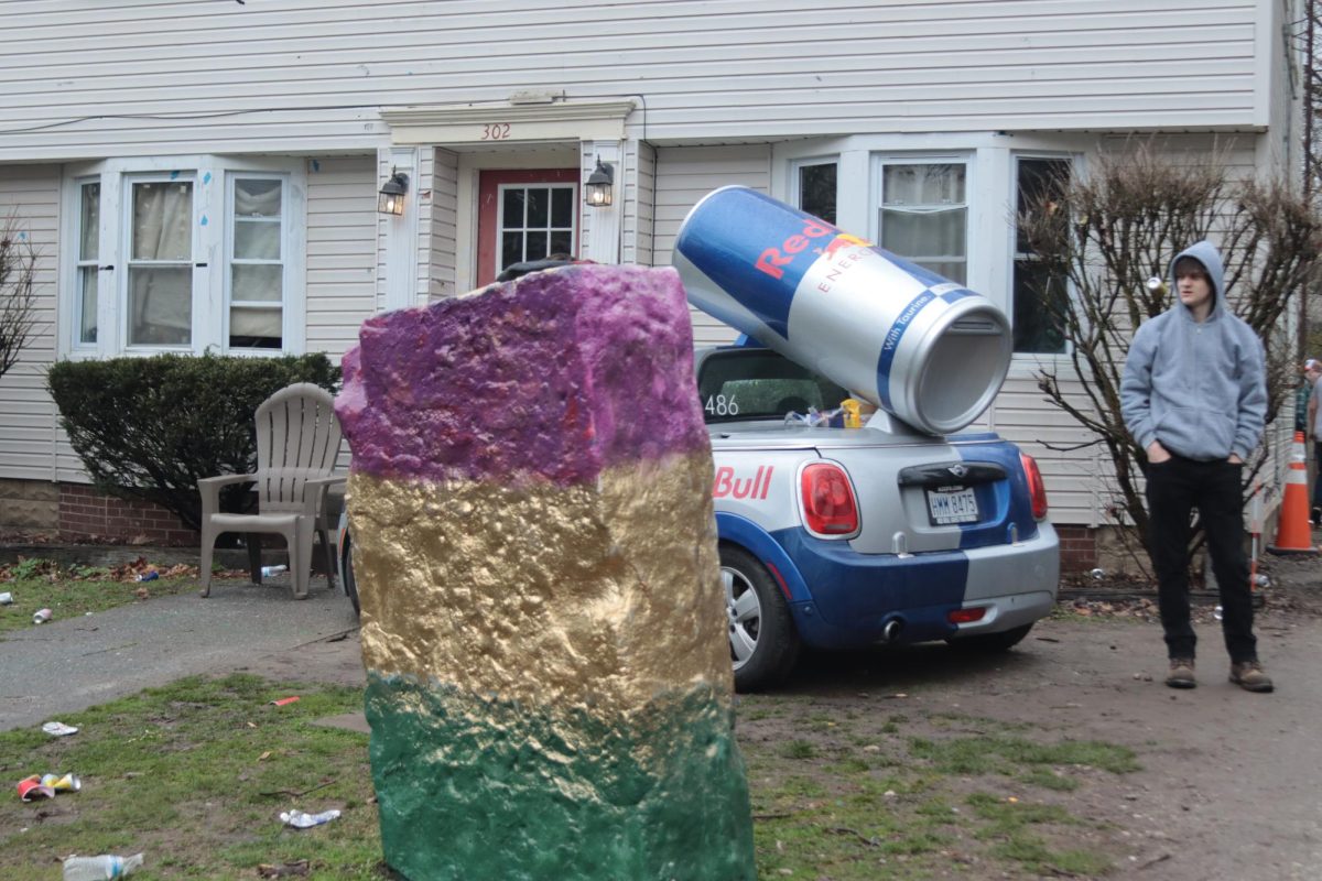 A Redbull car parked outside of one of the Frat houses on March 9. 2024 Fake Paddys Day.