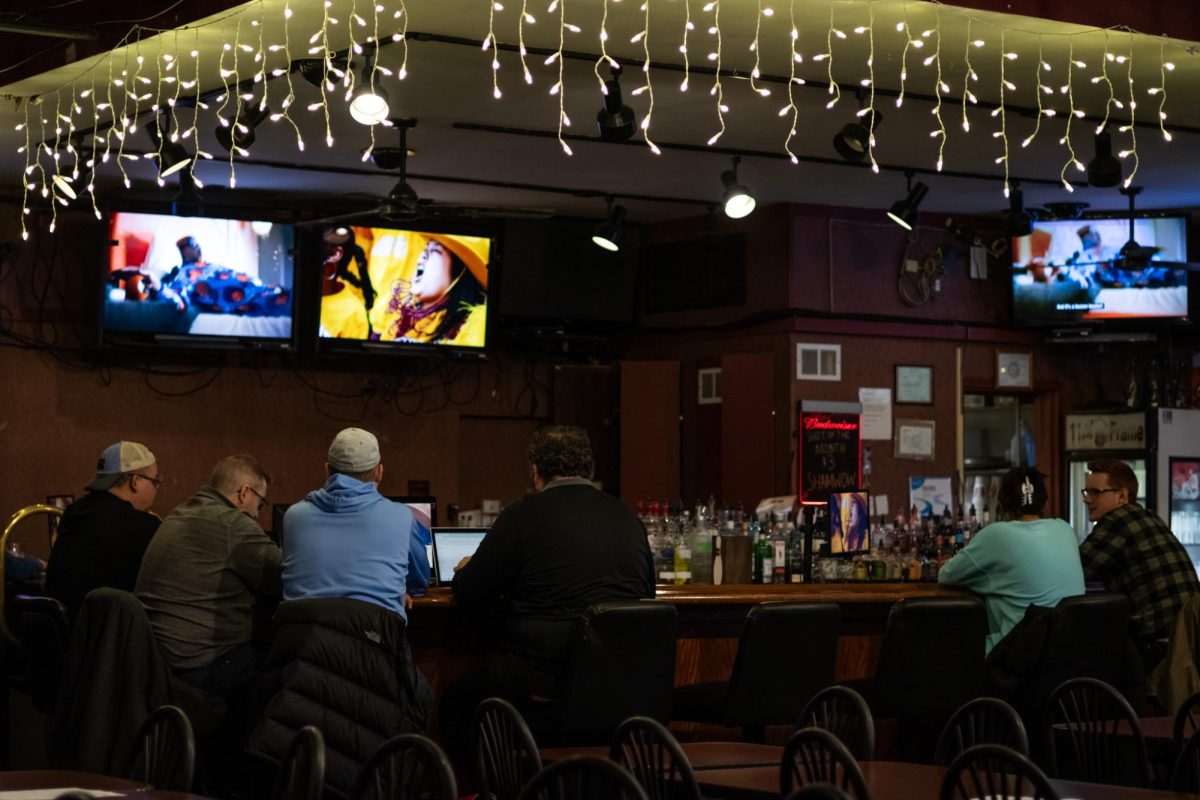 The Kent Lanes bowling has a bar area for patrons to watch sports and grab a drink on March 21, 2024.