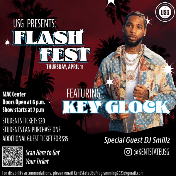 Key Glock is the featured artist headlining USGs FlashFest April 11, 2024. (Courtesy of Undergraduate Student Government)