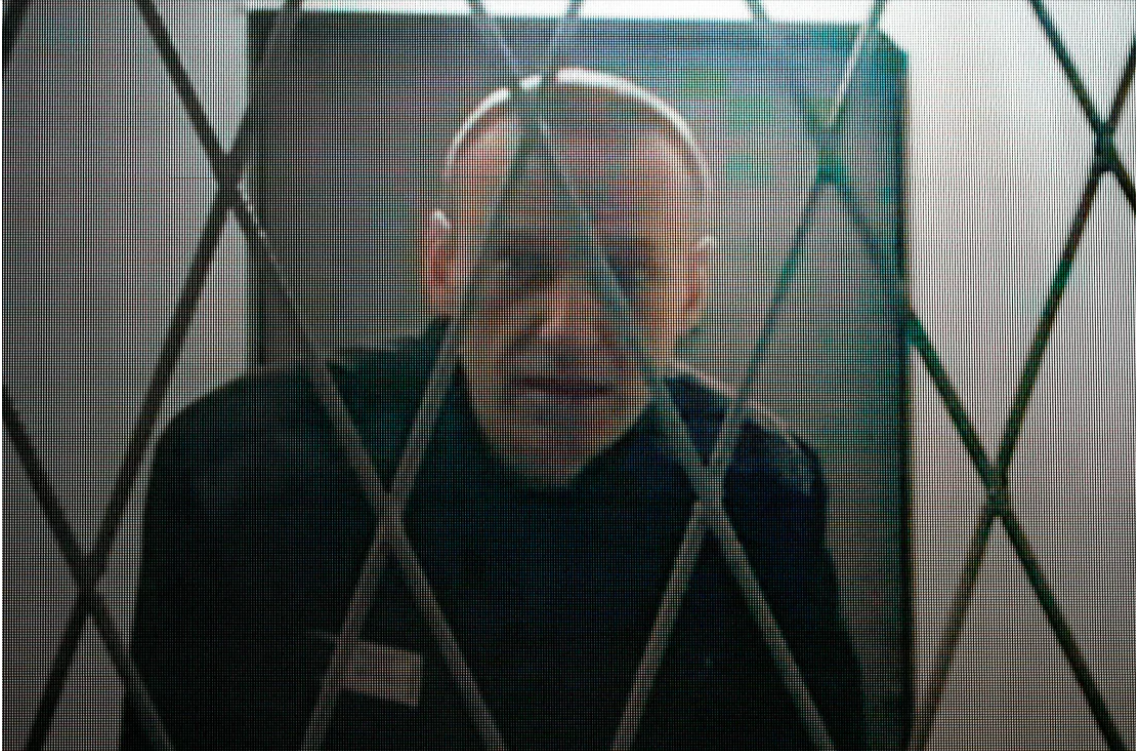 Russian opposition leader Alexey Navalny appears via a video link from the Arctic penal colony where he was serving a 19-year sentence, provided by the Russian Federal Penitentiary Service during a hearing of Russias Supreme Court, in Moscow, Russia, in January. 