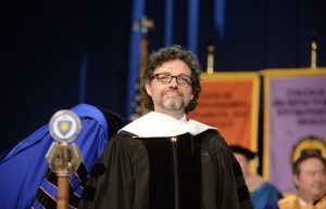 Jeff Richmond, a 1988 Kent State graduate and Emmy-award-winning musical composer, gave the commencement speech at the universitys 2013 spring graduation.