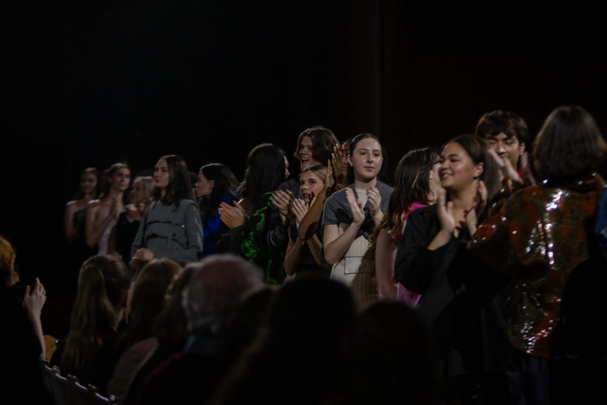 Models clap at at the end of the 2024 KSU Fashion Show on April 25, 2024.