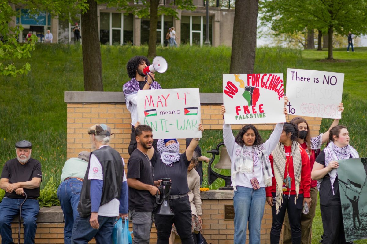 After the May 4th commemoration, people start to gather in support of Palestine on May 4, 2024.