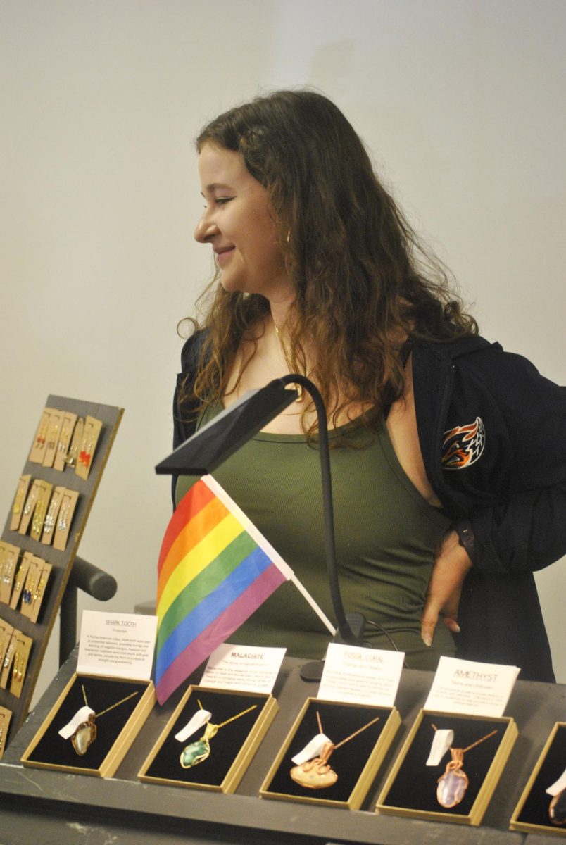 Alivia Maxwell, owner of Twisted Crystals, at Pride Fest on June 8.