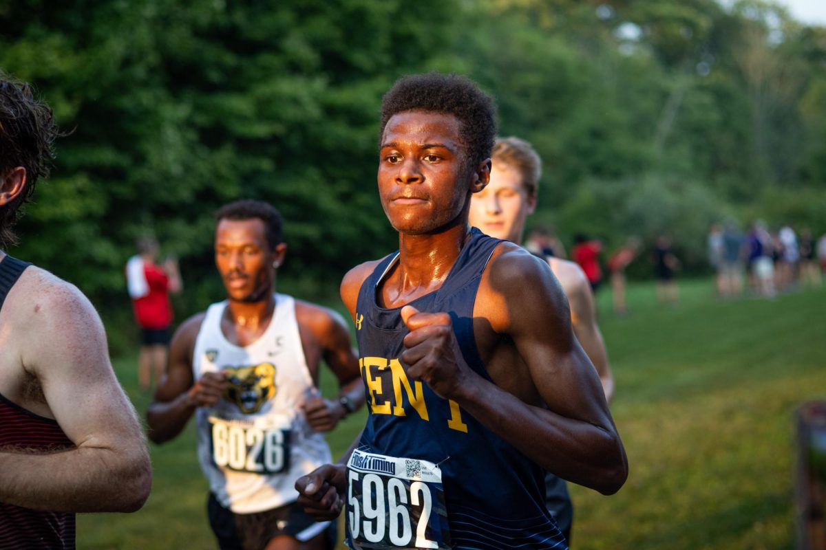 Baidy Ba runs during the cross country meet where he will finish first overall on August 30, 2024.