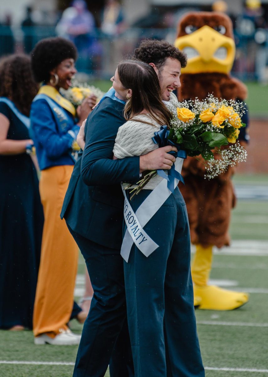 Mason Evans winning Homecoming King at halftime. Sept. 28, 2024.