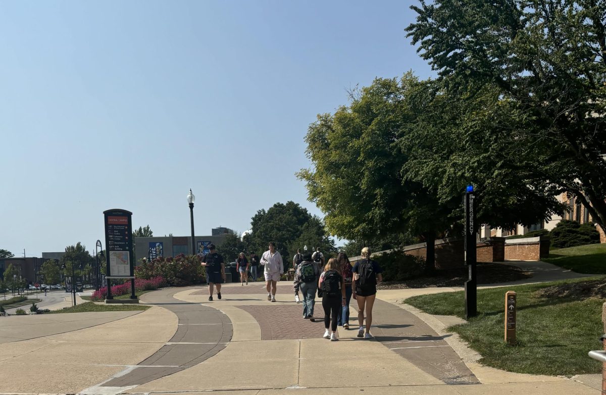 Kent State students walk the campus on September 4th,2024. 