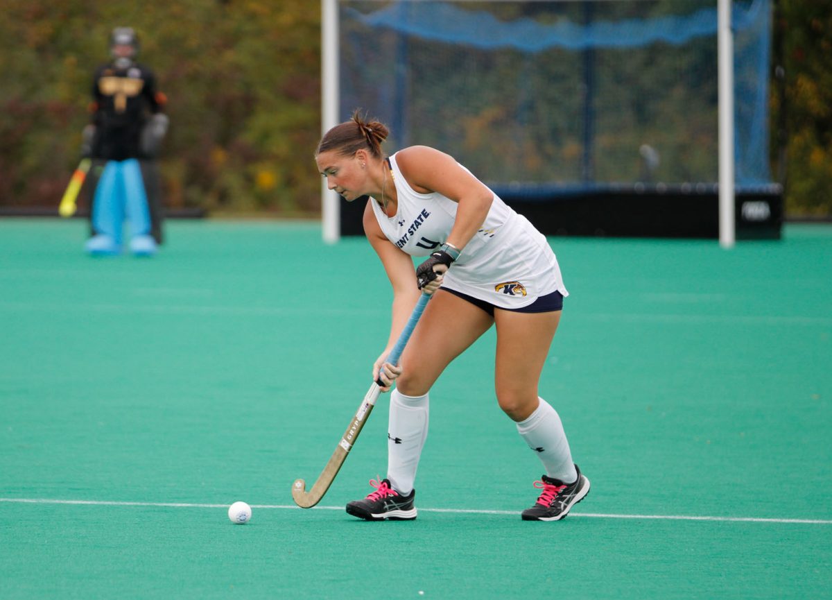 Kent State University, Senior, Elise Bearance received the ball in their match up against Ball State University on September 20, 2024 