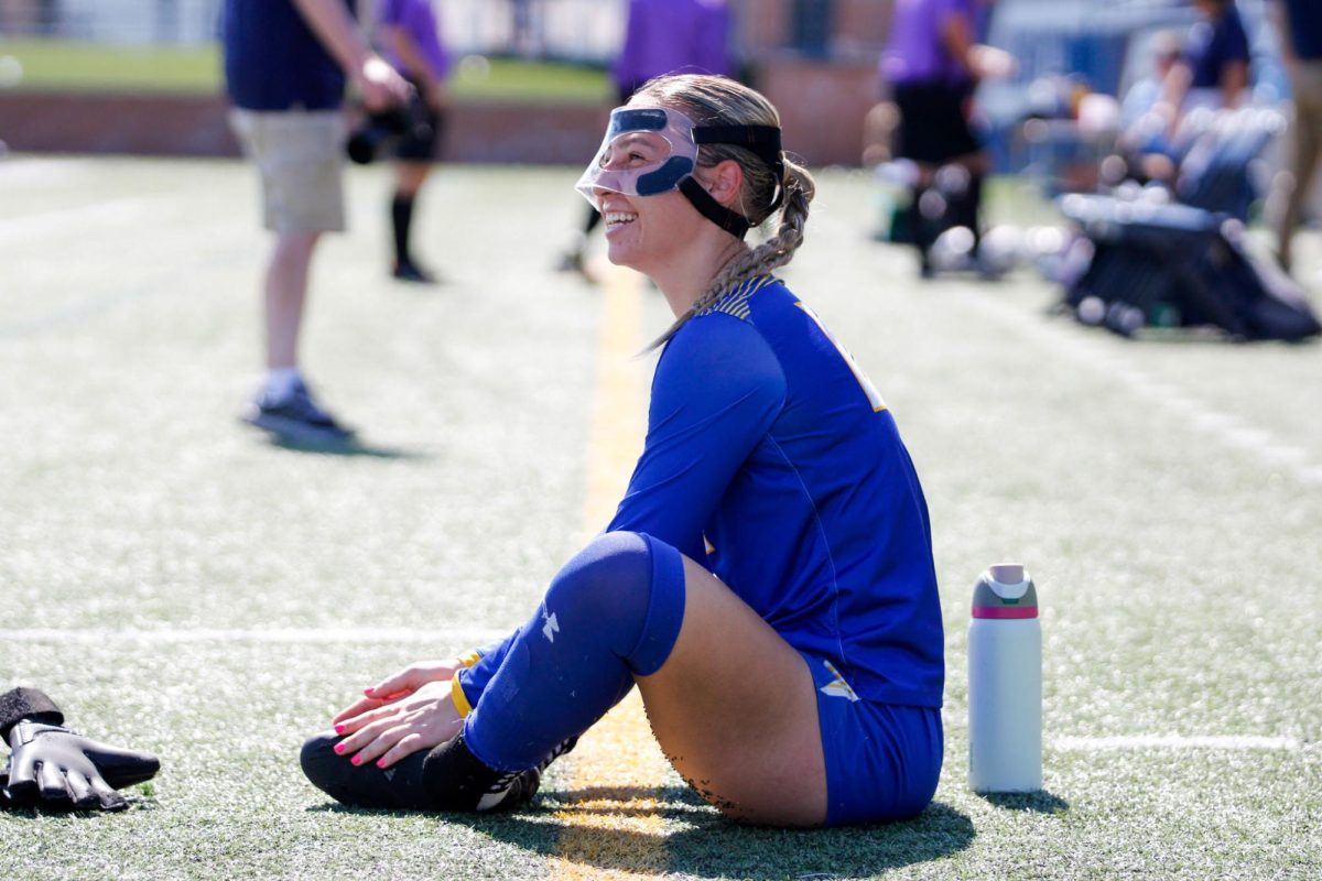 Kent State University, Senior, Goal-Keeper, Heidi Marshall, warming up for their match against Ball State University on September 22,2024.