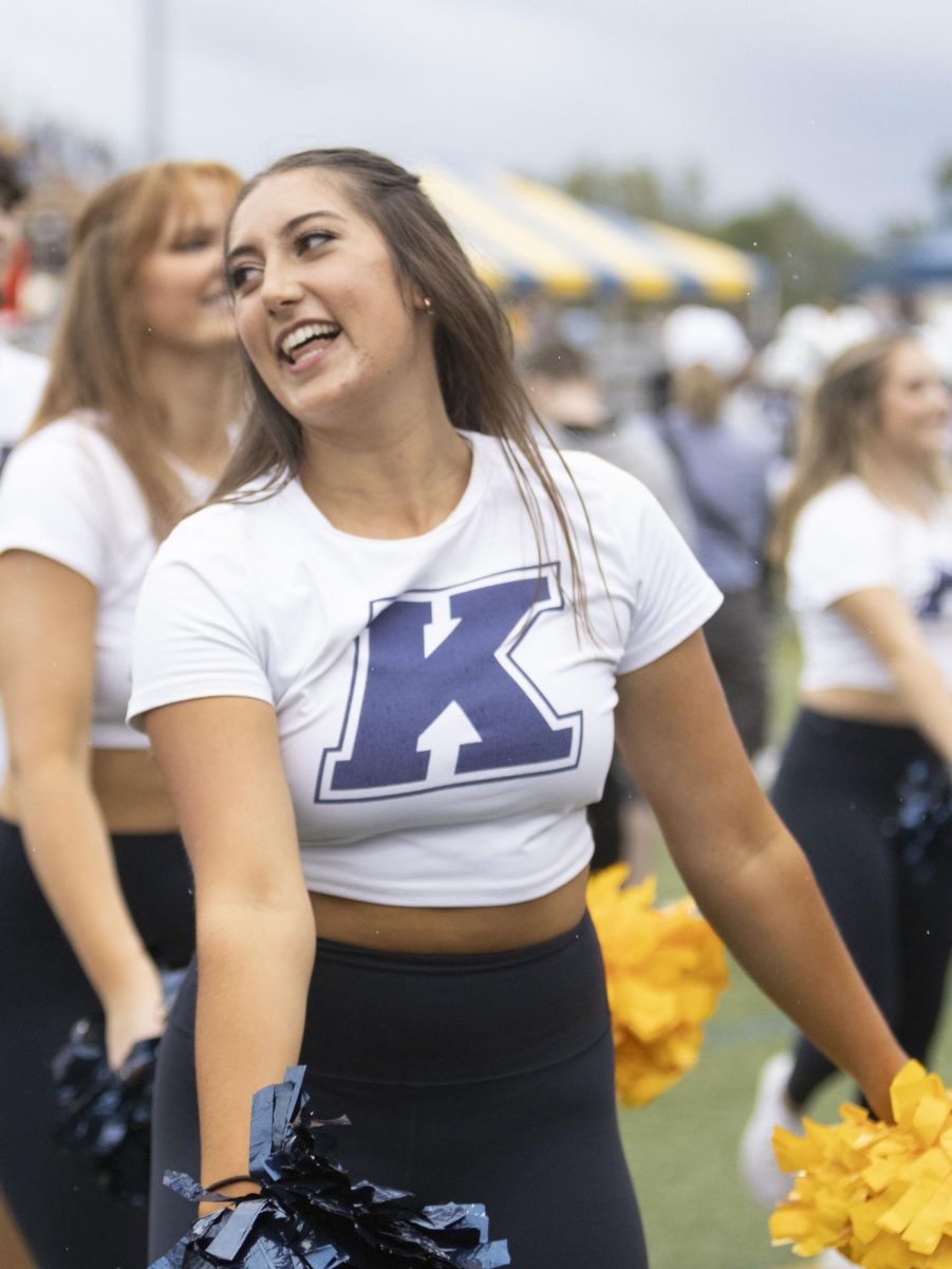 A Kent State dancer entertains the crowd at the Sept. 28, 2024 Homecoming football game against Eastern Michigan.